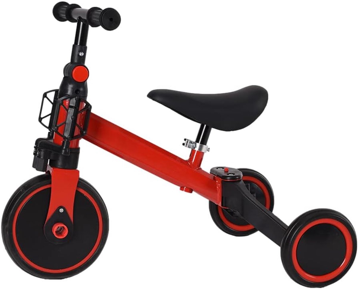 Kinderdriewieler 3-in-1 - Loopfiets fiets - Evenwicht trainen - Lichtgewicht duurzaam - Tot 15 kg - Rood Driewieler kopen online
