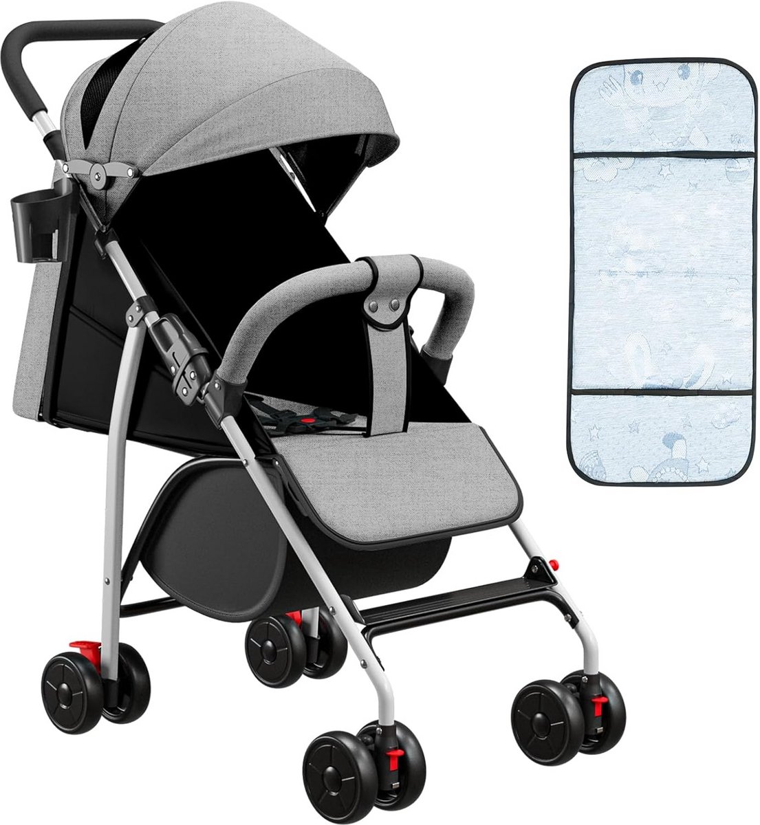kinderdriewieler 4 in 1 loopfiets met duwstang voor peuters en kleuters