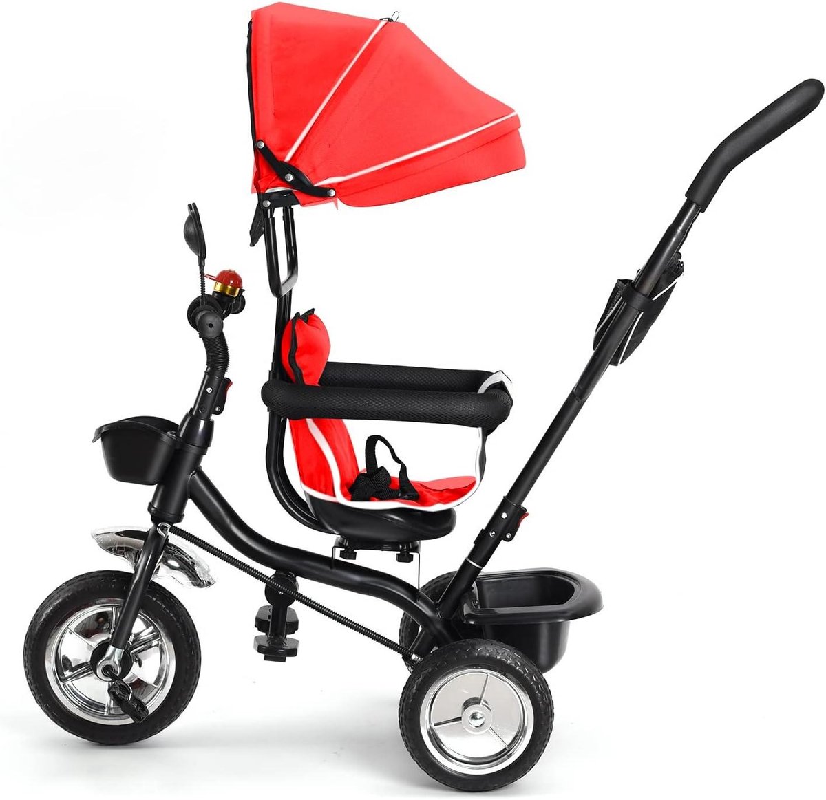 Kinderdriewieler - Baby fiets - Buiten spelen - 4-in-1 ontwerp - 75 x 46 x 106 cm - Rood Driewieler kopen online