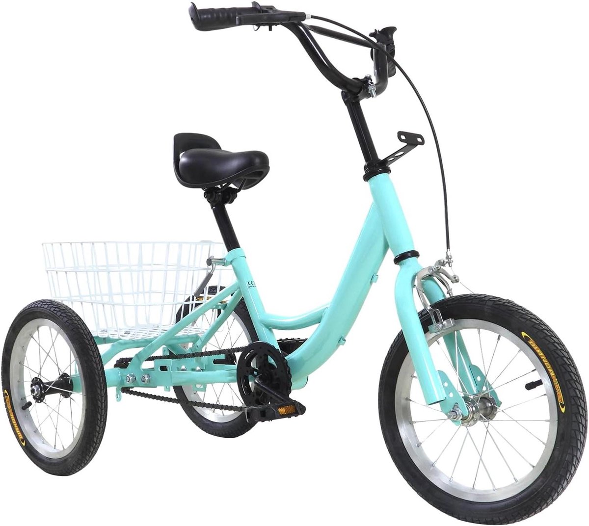 Kinderdriewieler - Driewieler voor kinderen - Vrije tijd - Robuuste constructie - 14 inch - Helderblauw Driewieler kopen online