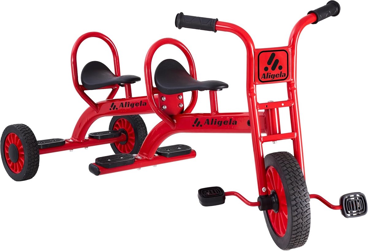 Kinderdriewieler - Kleuterfiets - Buiten spelen - Koolstofstalen frame - 85 x 65 cm - Rood Driewieler kopen online