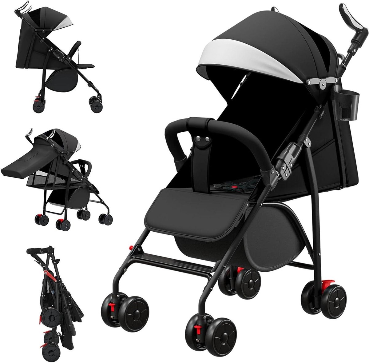 Kinderdriewieler - Loopfiets Babyfiets - Buiten Spelen - 5-in-1 Schaalbaar - Tot 25 kg - Zwart Driewieler kopen online