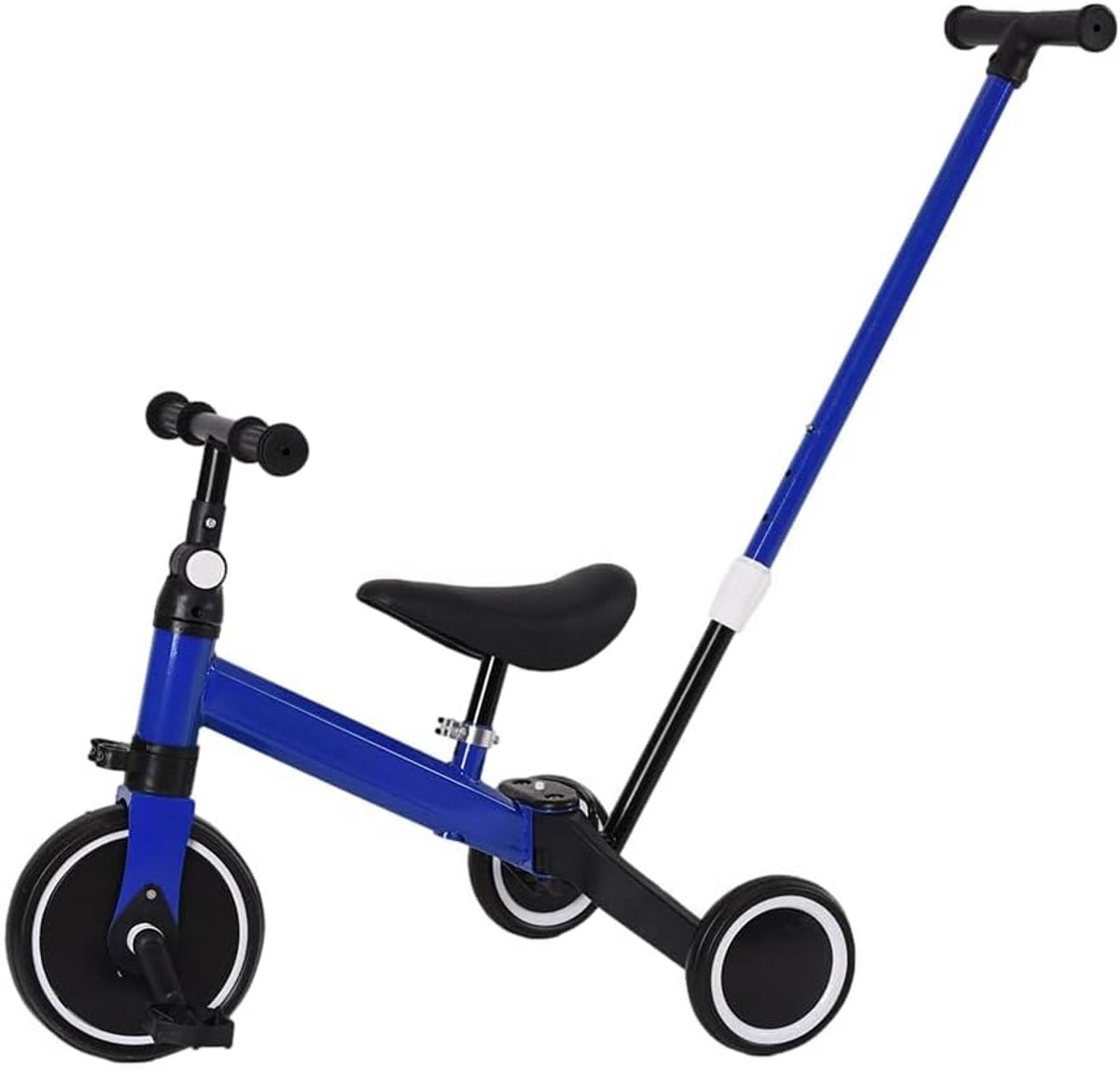 kinderdriewieler loopfiets buiten spelen 2 in 1 ontwerp 60 x 42 x 90 cm blauw