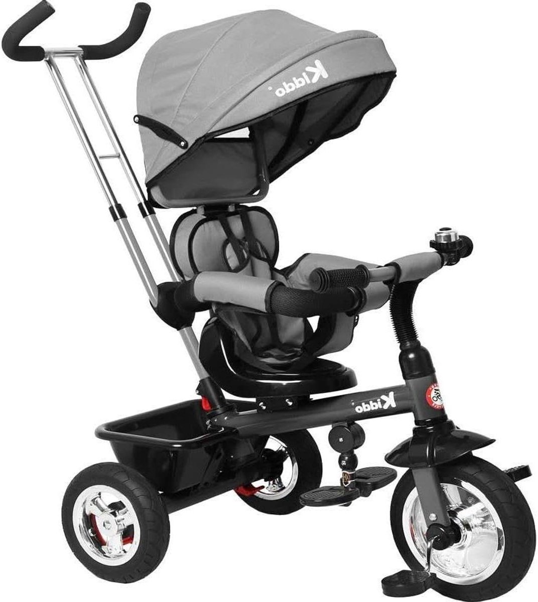 Kinderdriewieler - Loopfiets - Buiten spelen - Groeit mee met kind - 98x51x110cm - Grijs Driewieler kopen online
