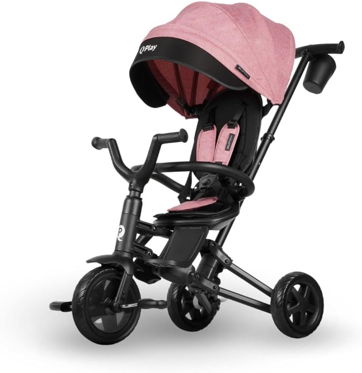 Kinderdriewieler - Loopfiets Stroller - Buiten Spelen - Inklapbaar Ontwerp - 79 x 49 x 93 cm - Roze Driewieler kopen online
