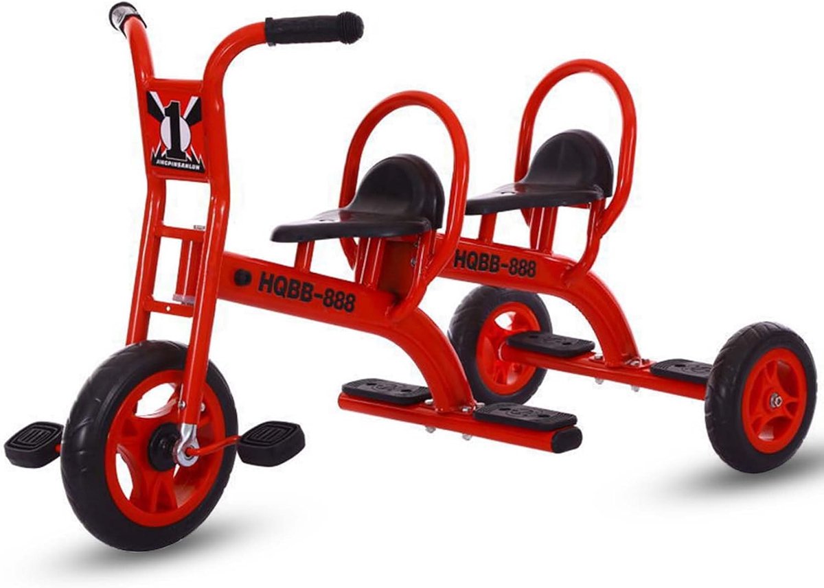 Kinderdriewieler - Peuterfiets - Buiten spelen - Stevig koolstofstaal frame - 2-8 jaar - Geel Driewieler kopen online
