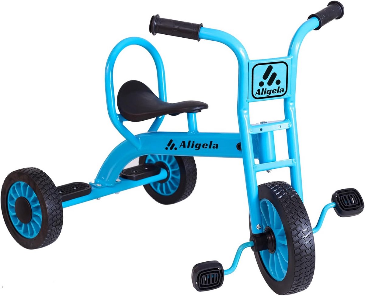 kinderdriewieler rood en blauw stabiele driewieler voor peuters
