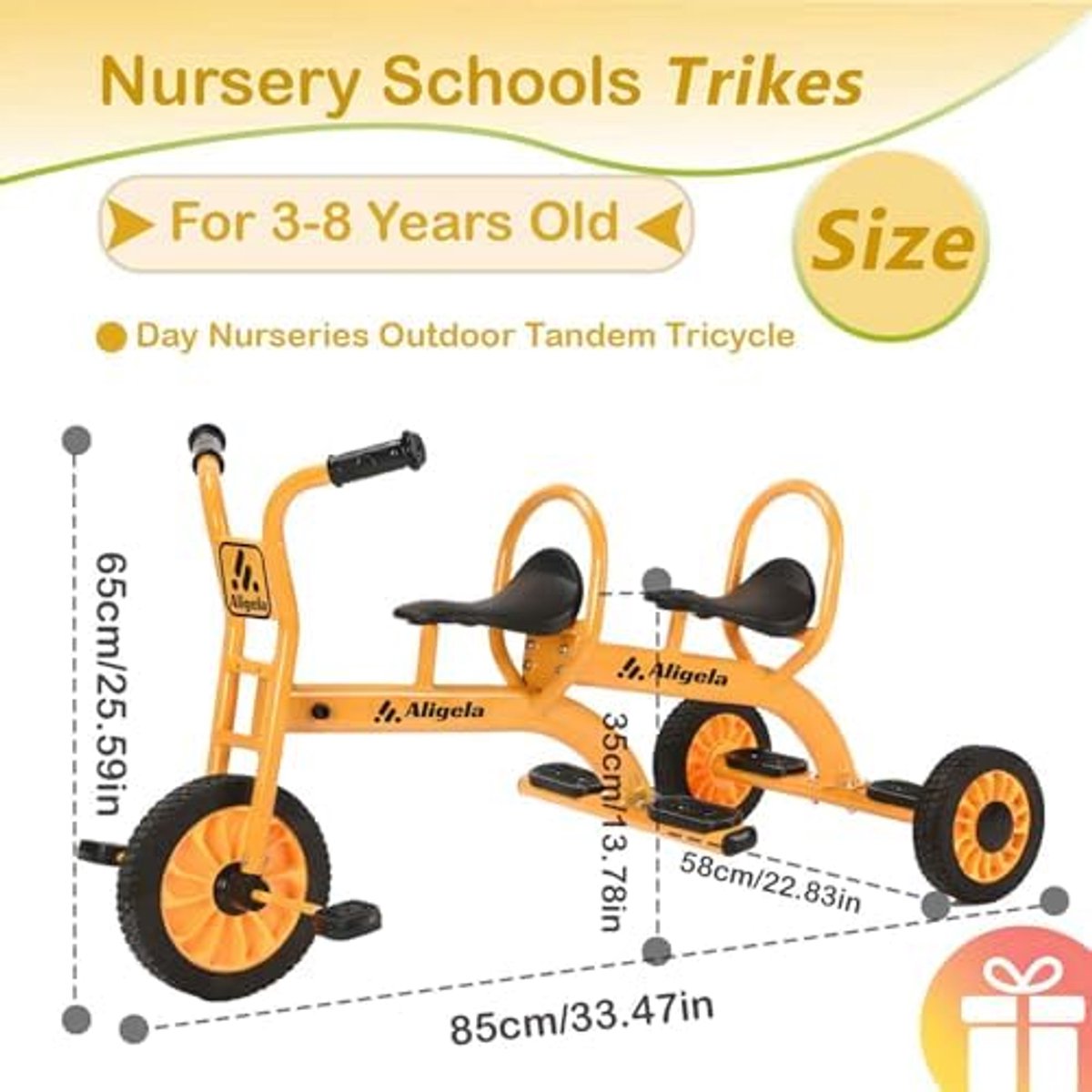 Kinderdriewieler - Voorschoolse fiets - Buiten spelen - Koolstofstalen frame - 120x58x65 cm - Rood Driewieler kopen online