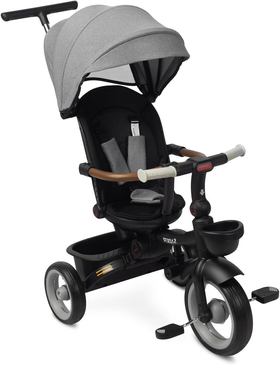 Kinderfiets - Driewieler - Buiten spelen - Modulair ontwerp - 51x104x101cm - Grijs Driewieler kopen online
