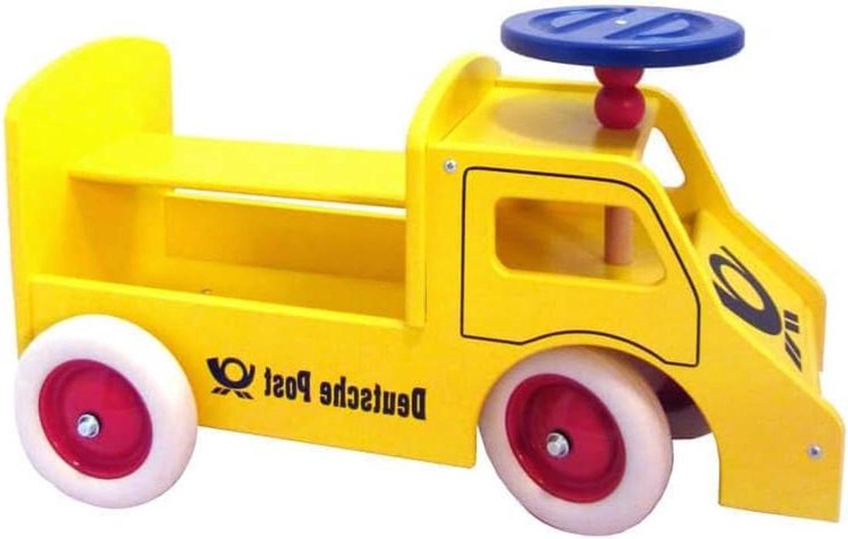 Kinderrijtuig - Zitwagen - Eerste rijervaringen - Stuurinrichting - 555 x 25 x 33 cm - Geel Speelgoedkruiwagen kopen online