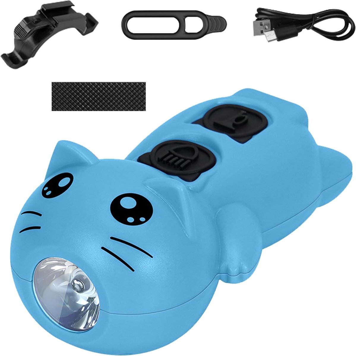 Kinderscooterlicht LED - USB oplaadbaar - Drie standen met toeter - Veiligheid voor scooter en kinderwagen - ShopVlot Zaklamp kopen online
