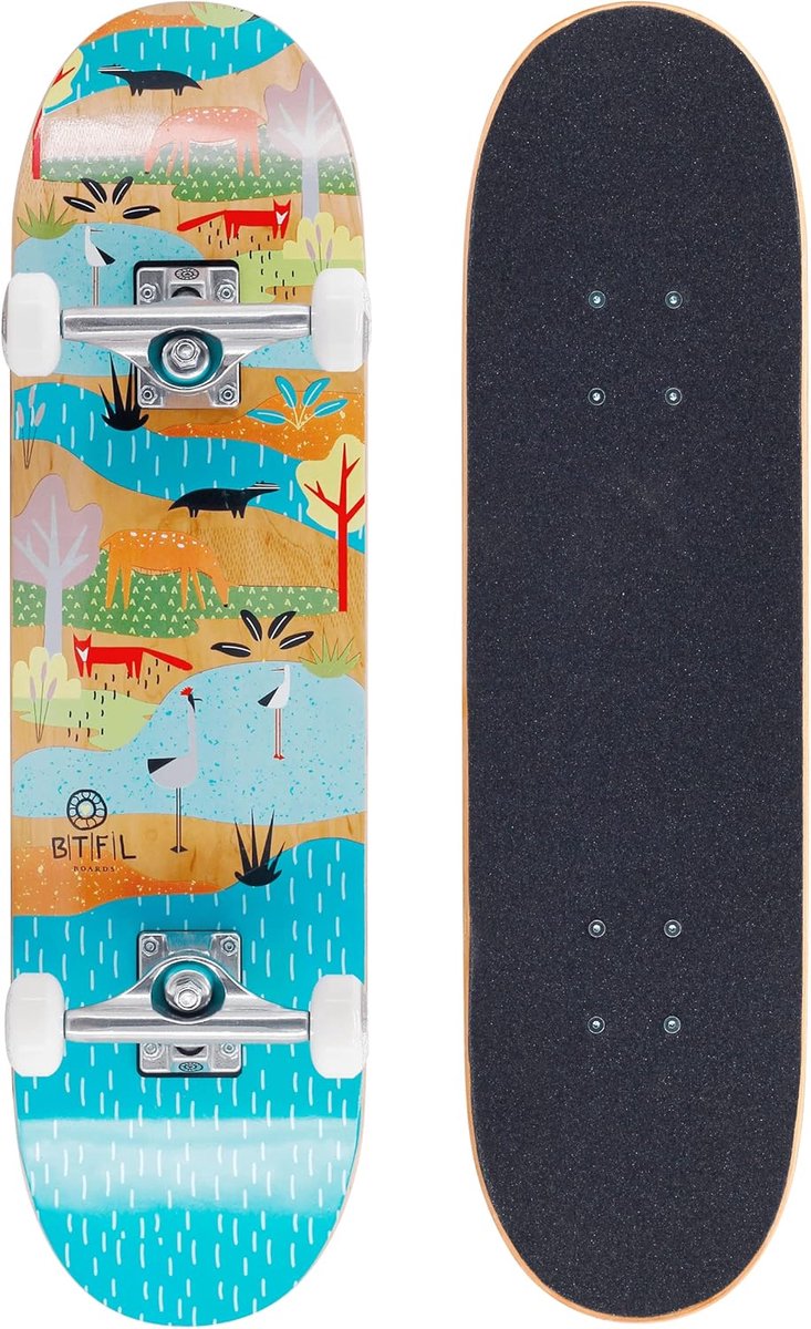 Kinderskateboard - Compleet board - Leren skateboarden - Speciaal voor kinderen - 71 x 19 cm - BJOERK Skateonderdeel kopen online