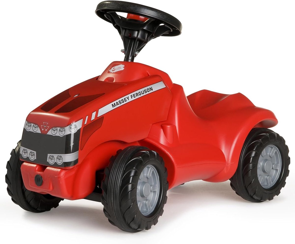 kindertractor rijspeelgoed loopvoertuig peuters buiten spelen opbergvak onder motorkap 61 x 41 x 30 cm rood