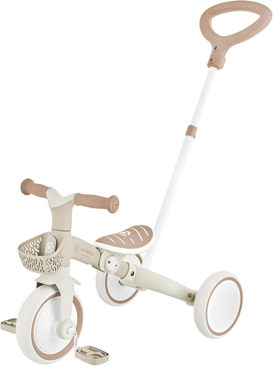 Kindervoertuig 3-in-1 - Driewieler Loopfiets - Ontwikkeling Spelen - Gemaakt van Gerecycled Materiaal - 845 cm Hoog - Taupe Driewieler kopen online