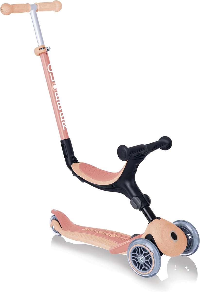 Kindervoertuig 3-in-1 - Loopfiets Step - Buiten Spelen - Gemaakt met gerecycled plastic - Verstelbaar tot 78 cm - Apricot Driewieler kopen online