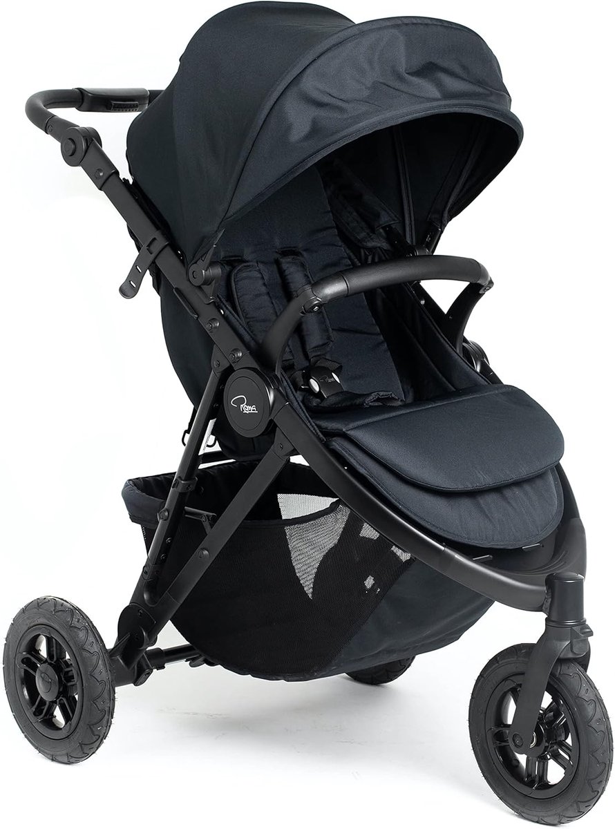 Kinderwagen driewieler - Compacte buggy - Baby vervoer - Met één hand opvouwbaar - 105 cm hoog - Zwart Driewieler kopen online