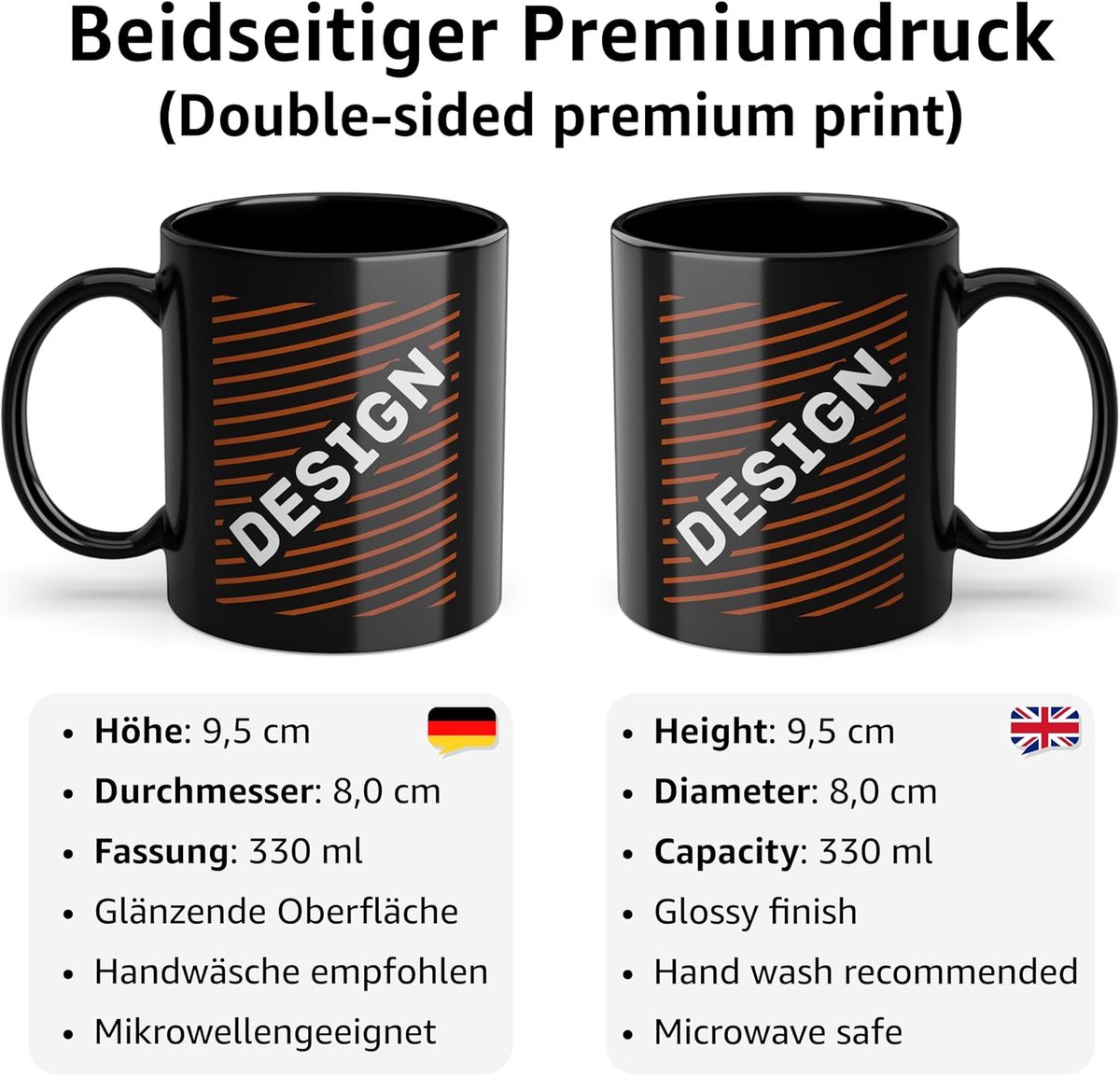 Koffiemok Keramiek - Thee mok - Ochtendkoffie Drinken - Exclusieve Print - 330 ml - Zwart Driewieler kopen online