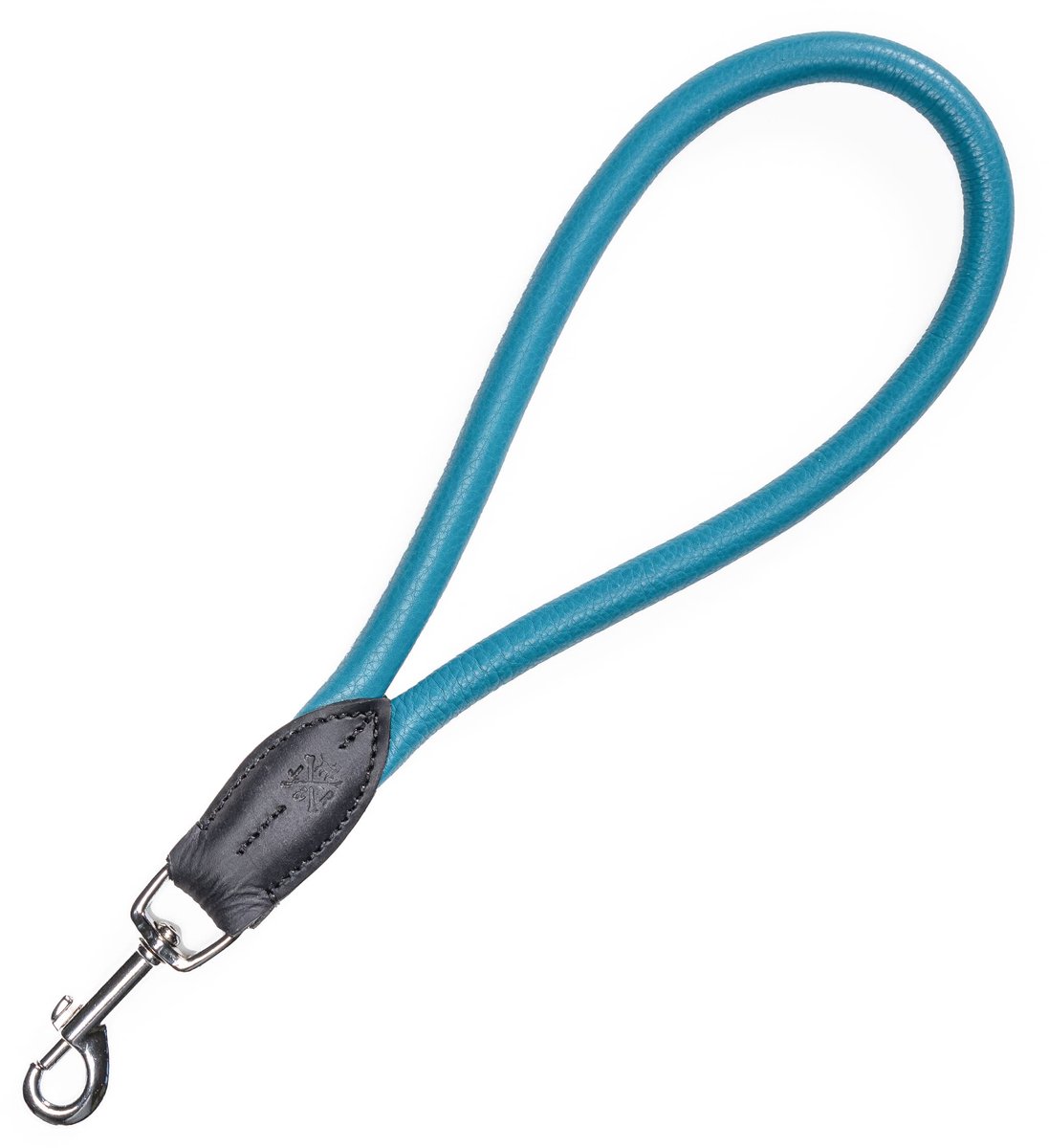 korte geleider lederen hondenriem bear 30 cm korte echt lederen lijn rondgenaaid hondenriem kort bear turquoise zwart