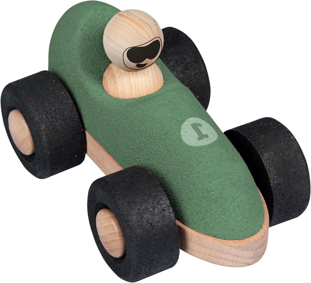 kurken loopauto schuifauto speelgoed evenwicht trainen zachte kurkwielen 10 x 16 x 10 cm groen