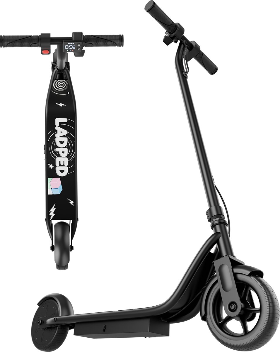 ladped lp65 elektrische kinderstep 250w motor tot 14 km u 16 km actieradius 3 snelheidsstanden 6 5 inch massieve banden veilig en opvouwbaar zwart