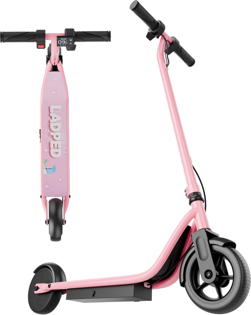 ladped lp65 elektrische kinderstep 250w motor tot 14 km u 25 2v 4 4ah 16 km actieradius 3 snelheidsstanden 6 5 inch massieve banden veilige step voor kinderen roze