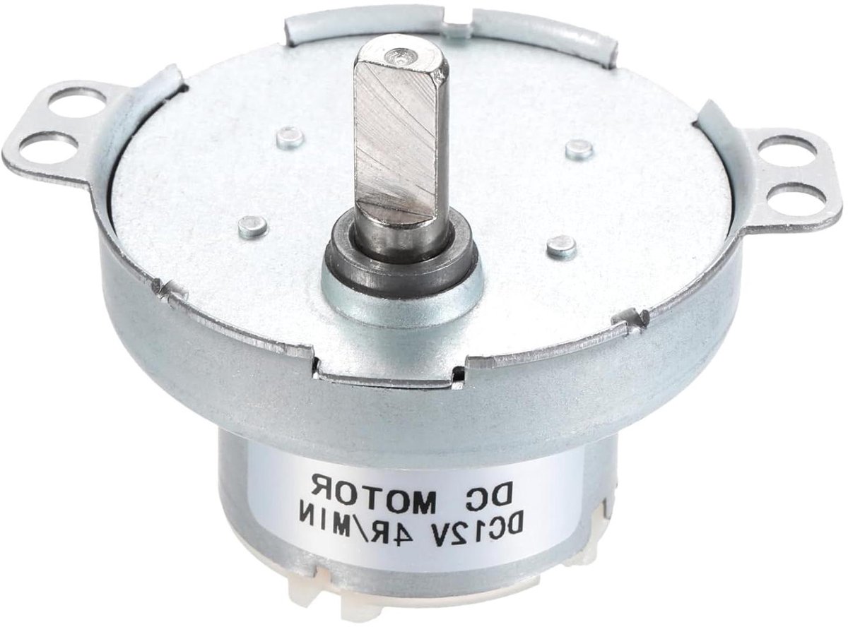 Langzame Motor - Transmissie Motor - Display Draaien - Stil en Duurzaam - 12V 4 RPM - Zilver Loopmotor kopen online
