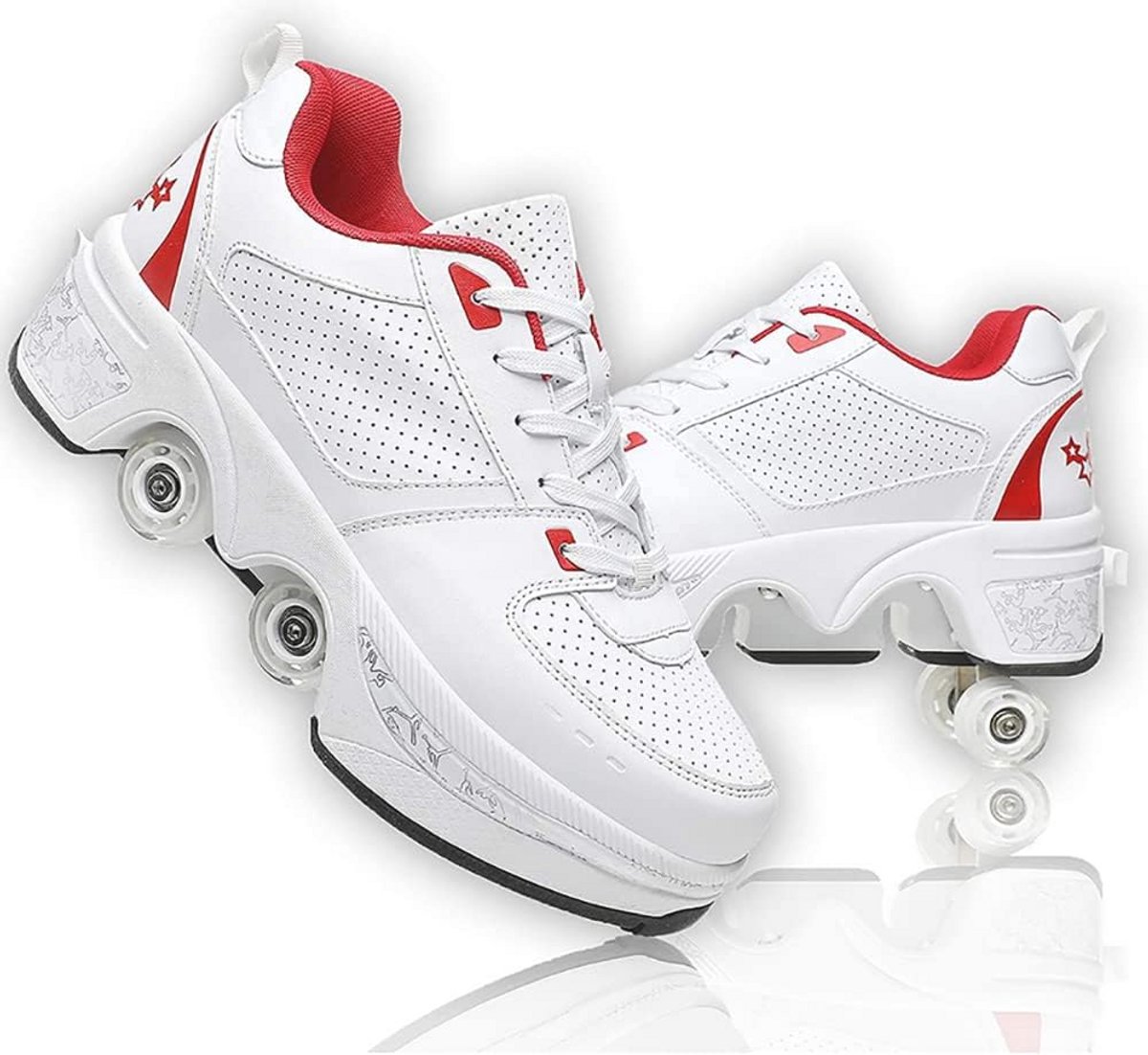 Ldrfse Schoenen met wieltjes, rolschaatsen, skateboardschoenen, kinderschoenen met wieltjes, skateschoenen, sportschoenen, loopschoenen, sneakers met wieltjes, voor meisjes en dames Rolschaatsen kopen online