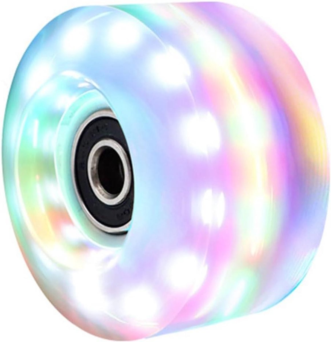 Lichtgevende Rolschaatswielen - Dubbele Rij Wielen - Plezierschaatsen - Zes Lampjes - 58x32mm - Veelkleurig Rolschaatsen kopen online