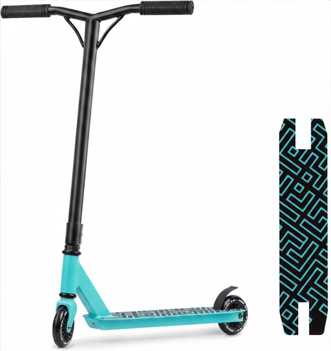 Lion® Stunt Step - Stuntstep - 9 Kogellagers Step - Zwart en Blauw - 66cm x 50cm x 83cm Step kopen online