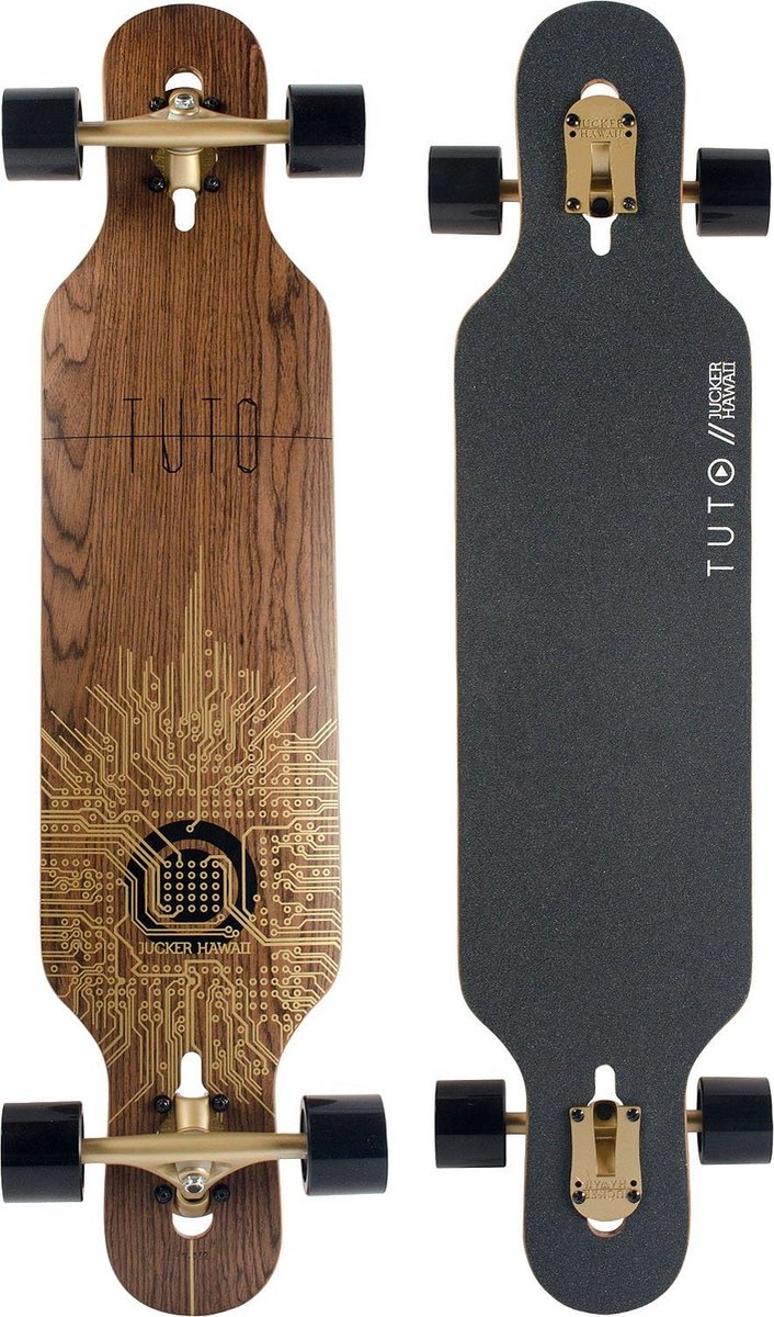 Longboard Compleet - Cruiser Freeride Board - Soepel Rijden - Twin Tip Drop Through - 99 cm Lengte - Wit Longboard kopen online