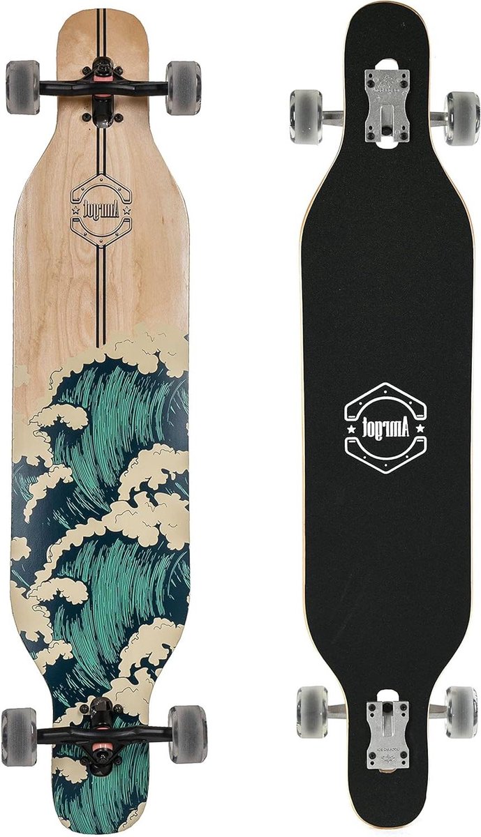 Longboard - Cruiser Board - Stad Cruisen - 9 Lagen Esdoorn - 42 Inch - Golf Longboard kopen online