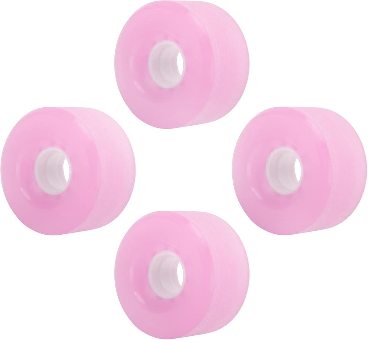 Longboard Cruiser Wielen - Skateboard Onderdelen - Ruige wegen rijden - Hoog grip frosting design - 70x42mm 80A - Roze Skateonderdeel kopen online