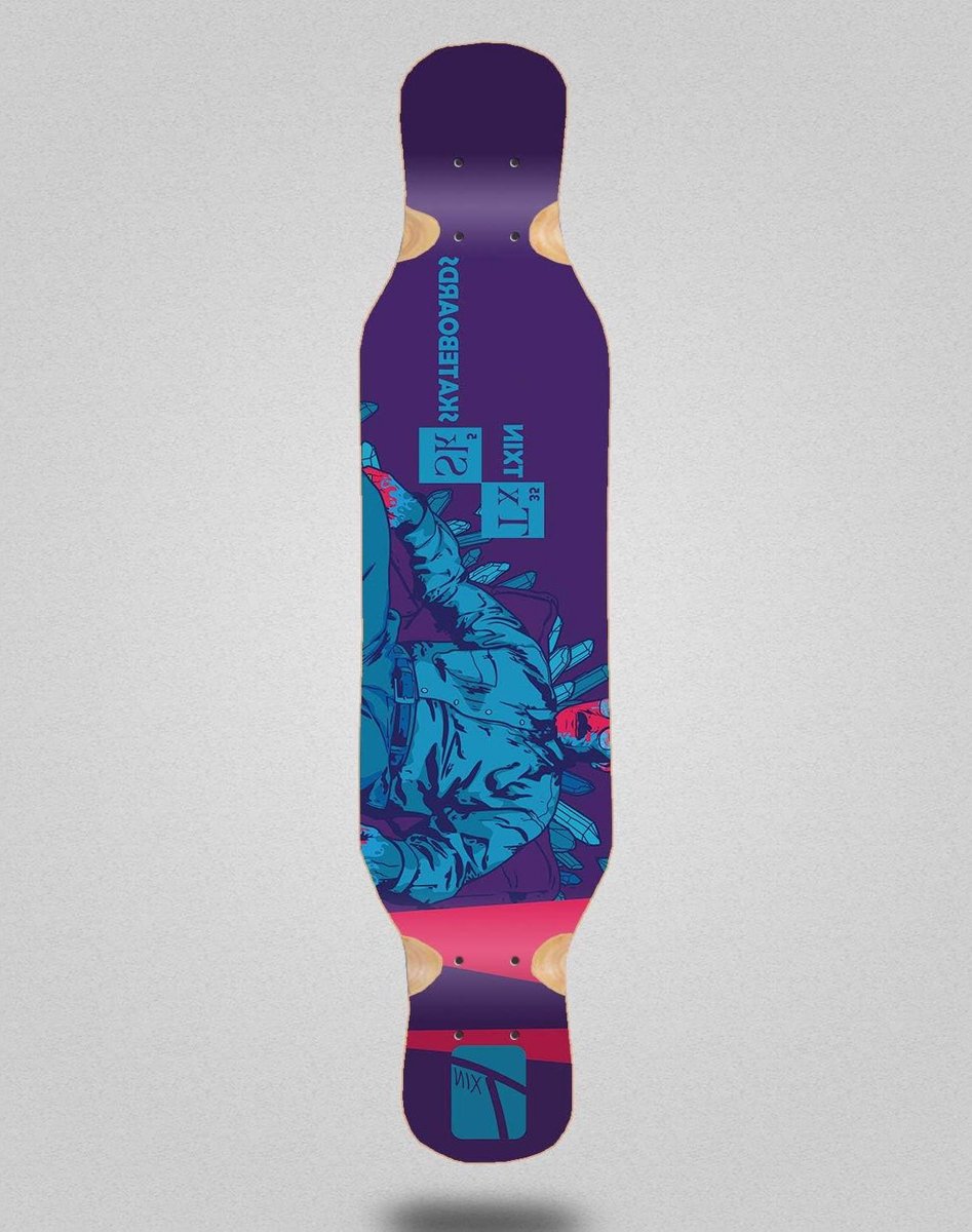 longboard deck skateboard dek cruisen buiten duurzaam materiaal 46x9 inch natuurlijk