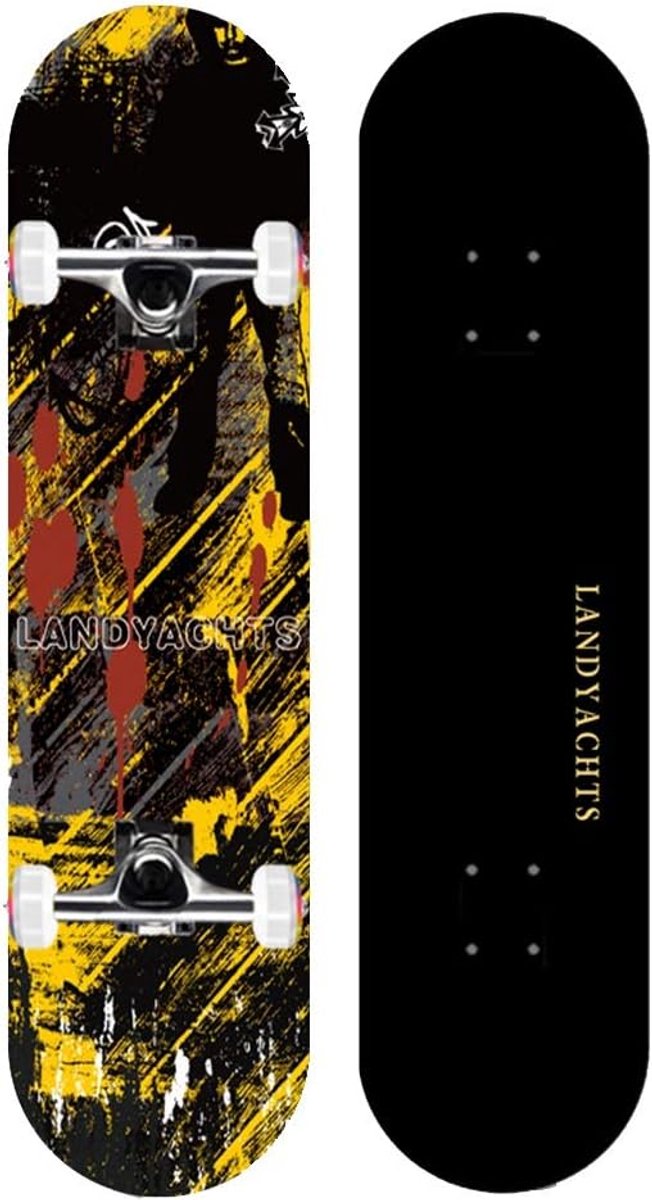 longboard skateboard all round board straat cruisen dubbele kicktail 31 x 8 inch optioneel
