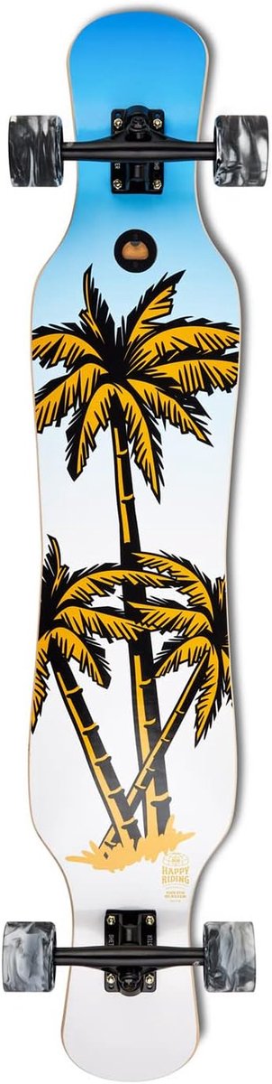 Longboard Skateboard - All Terrain Board - Stadsvervoer - 7 Lagen Esdoorn Deck - 81cm x 20cm - Geel Longboard kopen online