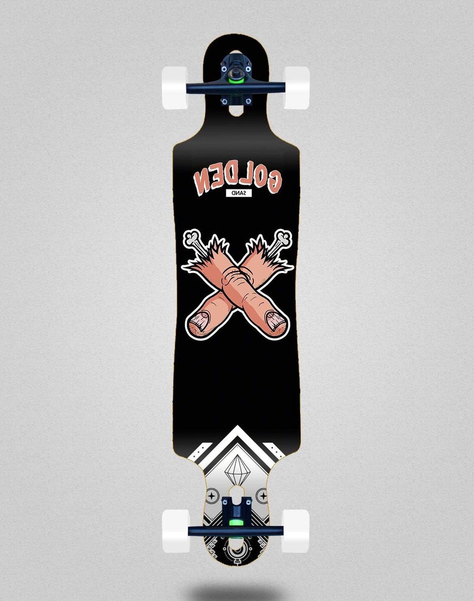 Longboard Skateboard - Compleet Board - Cruisen Staan - Drop Through Deck - 40 x 9 inch - Zandkleur Longboard kopen online