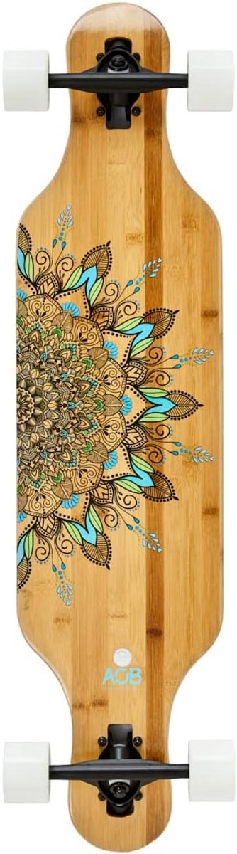 longboard skateboard cruisen en freeride drop through montage 99 x 24 cm mandala