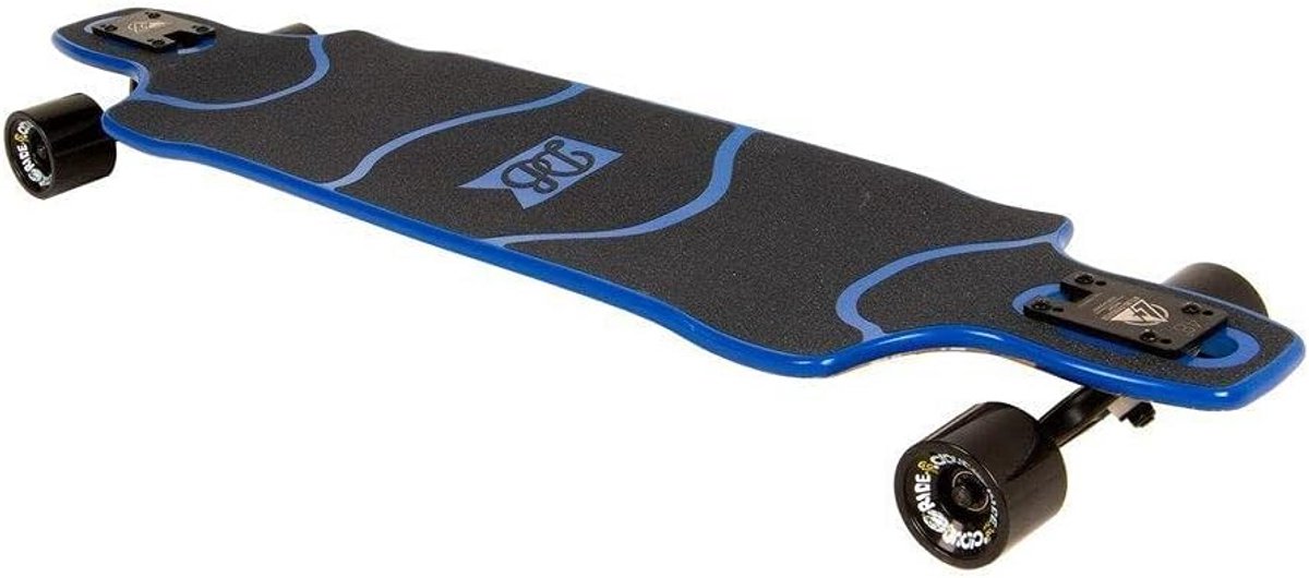 longboard skateboard cruisen en glijden w concave vorm 41 inch blauw goud