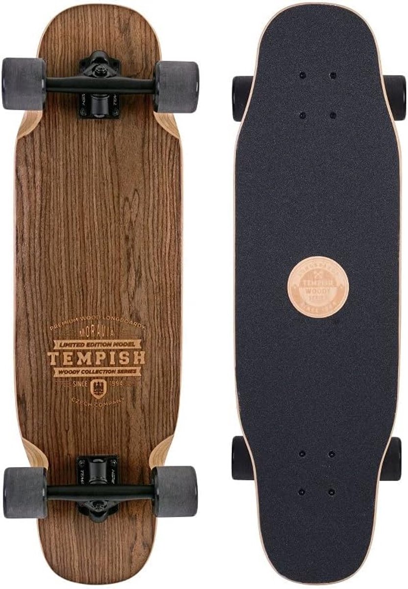 Longboard - Skateboard - Cruisen Stadsverkeer - Duurzaam Maple Hout - 24 x 69 cm - Grijs Longboard kopen online