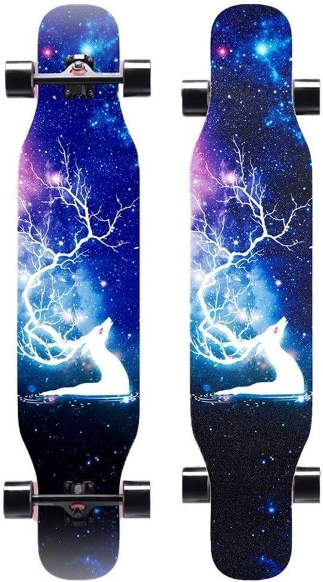 Longboard Skateboard - Cruiser Board - Dansen en cruisen - 7-laags esdoornhout - 43 inch - C Skateonderdeel kopen online