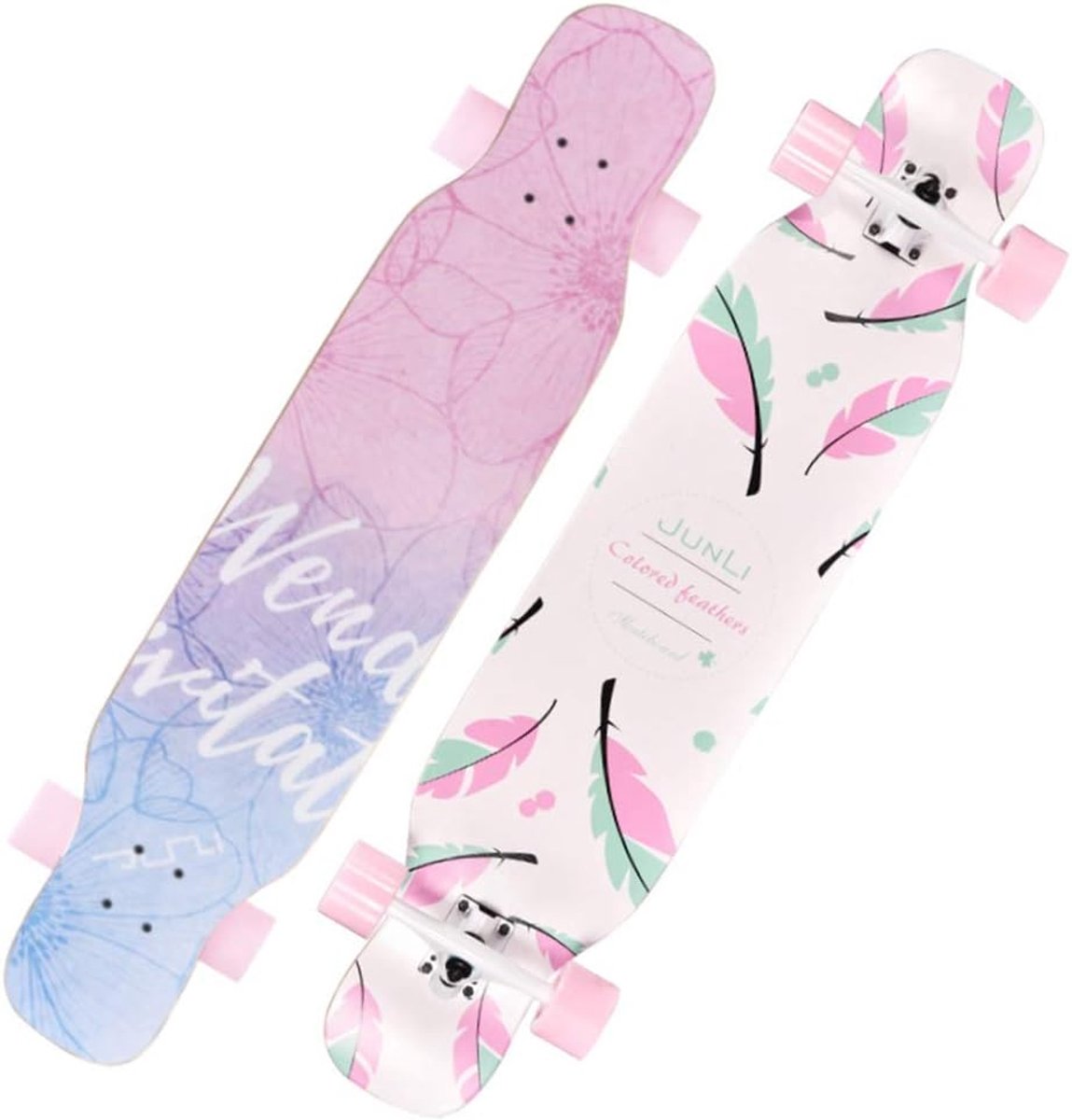 Longboard Skateboard - Dansbord Streetboard - Street Racing - 8 Lagen Esdoorn - 23.5x108cm - Kleur A Longboard kopen online