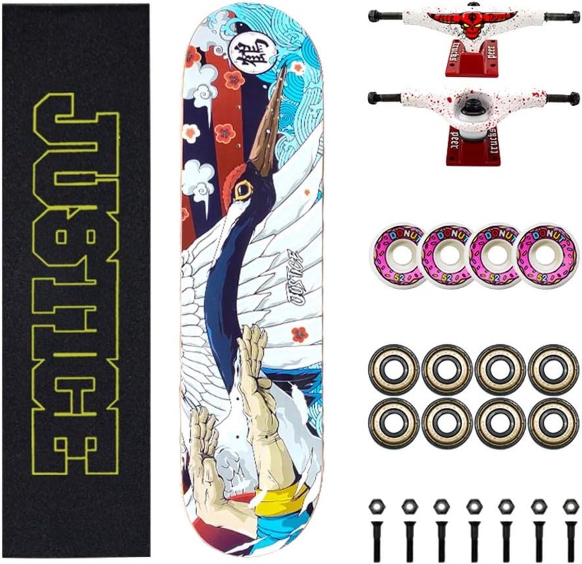 Longboard Skateboard - Four Wheel Board - Straat Cruisen - Dubbele Rocker Design - 80 x 20 cm Longboard kopen online