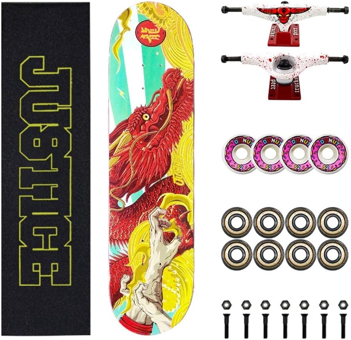 Longboard Skateboard - Four Wheel Board - Straat Cruisen - Dubbele Rocker U-vorm - 80 x 20 cm - Niet gespecificeerd Longboard kopen online