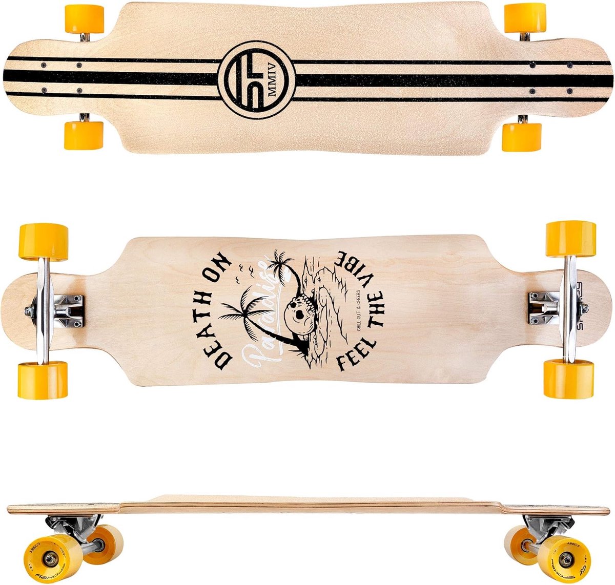 Longboard Skateboard - Freeride Board - Snel Rijden - Canadees Esdoorn Dek - 94 x 23.5 cm - Niet gespecificeerd Longboard kopen online