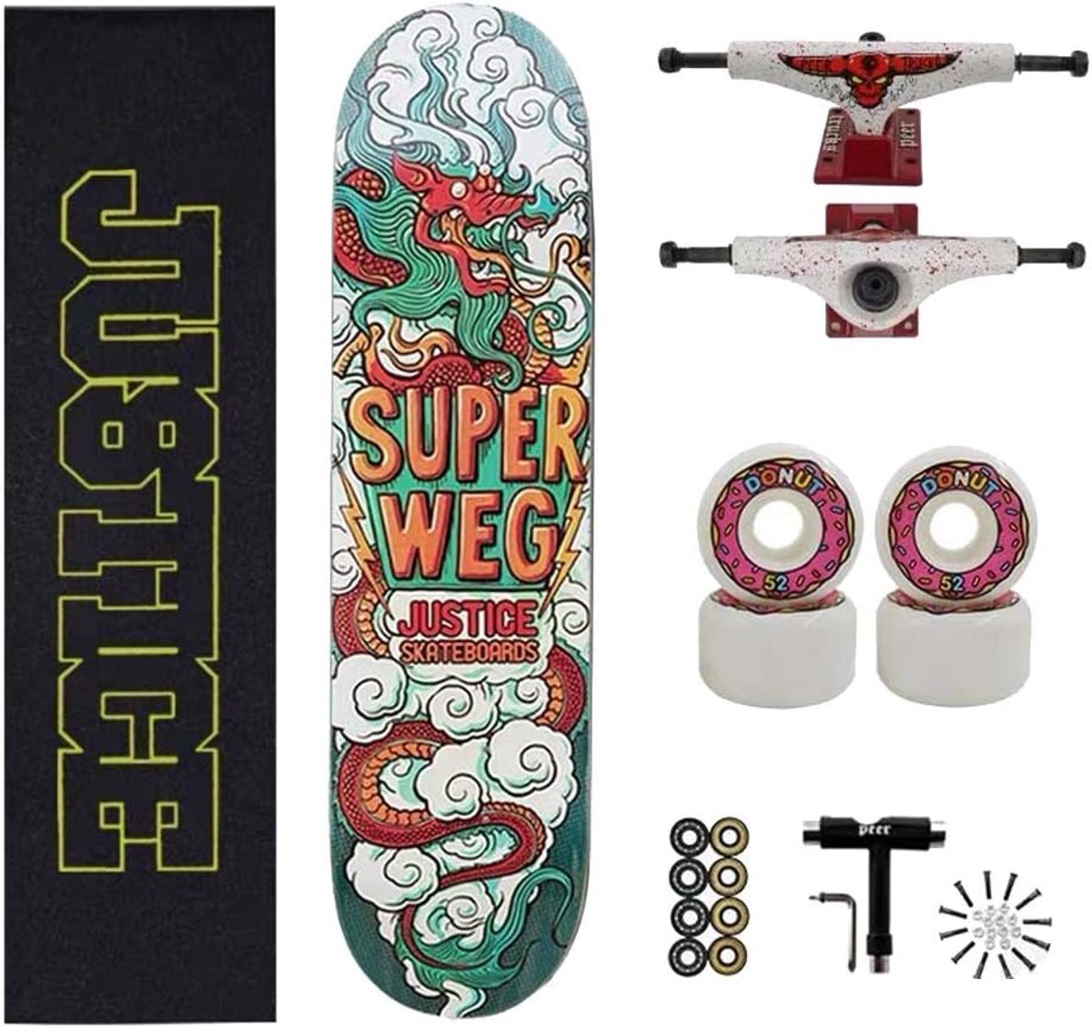 Longboard Skateboard - Maple Board - Straat Cruisen - Dubbele Rocker - 80 x 20 cm - Niet gespecificeerd Longboard kopen online