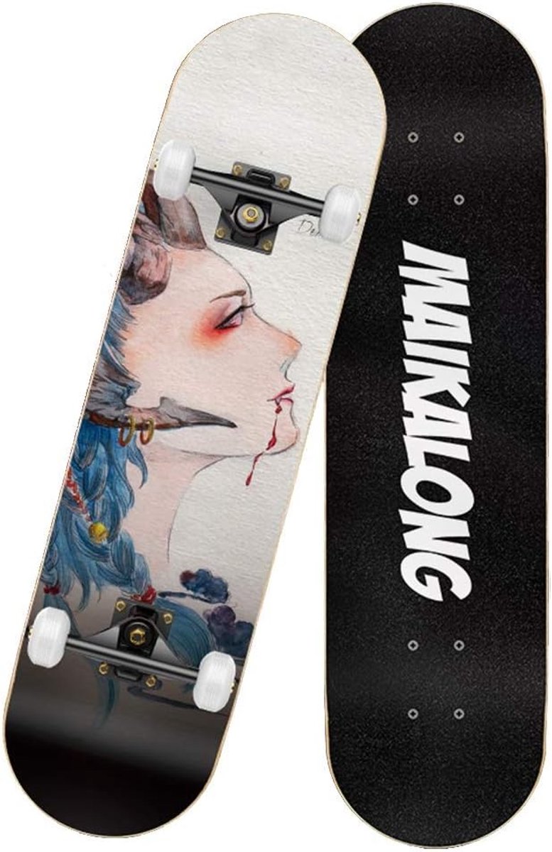 Longboard Skateboard - Street Board - Outdoor Cruising - 7-laags Esdoornhout - 79x20.5cm - Patroon I Longboard kopen online