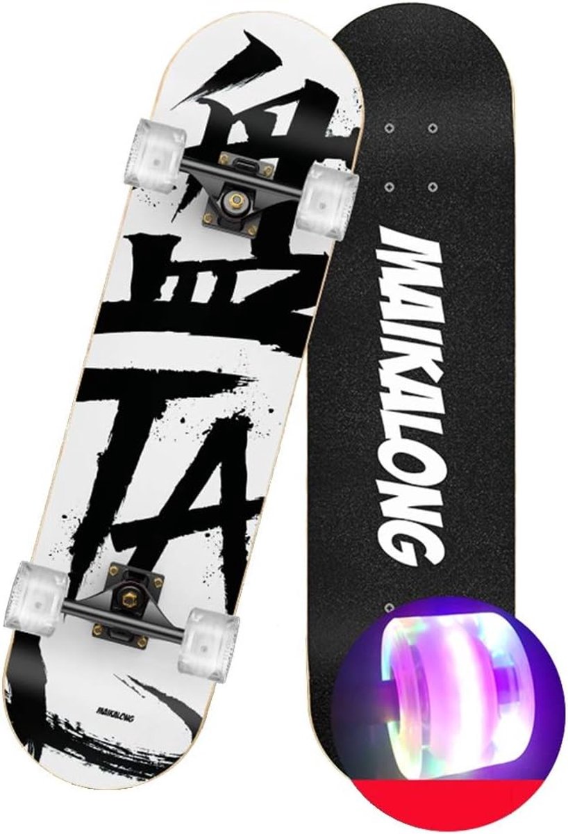 Longboard Skateboard - Vierwiel Board - Buiten Sporten - 7-laags Esdoornhout - 79x20.5cm - Patroon A Longboard kopen online