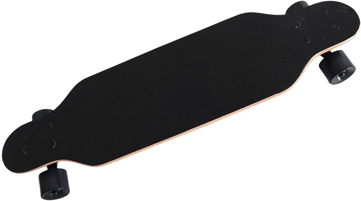 Longboard voor volwassenen - Skateboard - Cruisen en freeriden - 8 lagen esdoornhout - 795 x 20 cm - Zwart Longboard kopen online