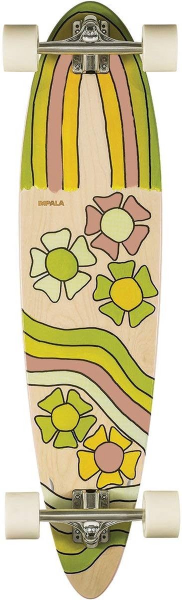Longboard voor Volwassenen Uniseks Groen Bloemenprint Longboard kopen online