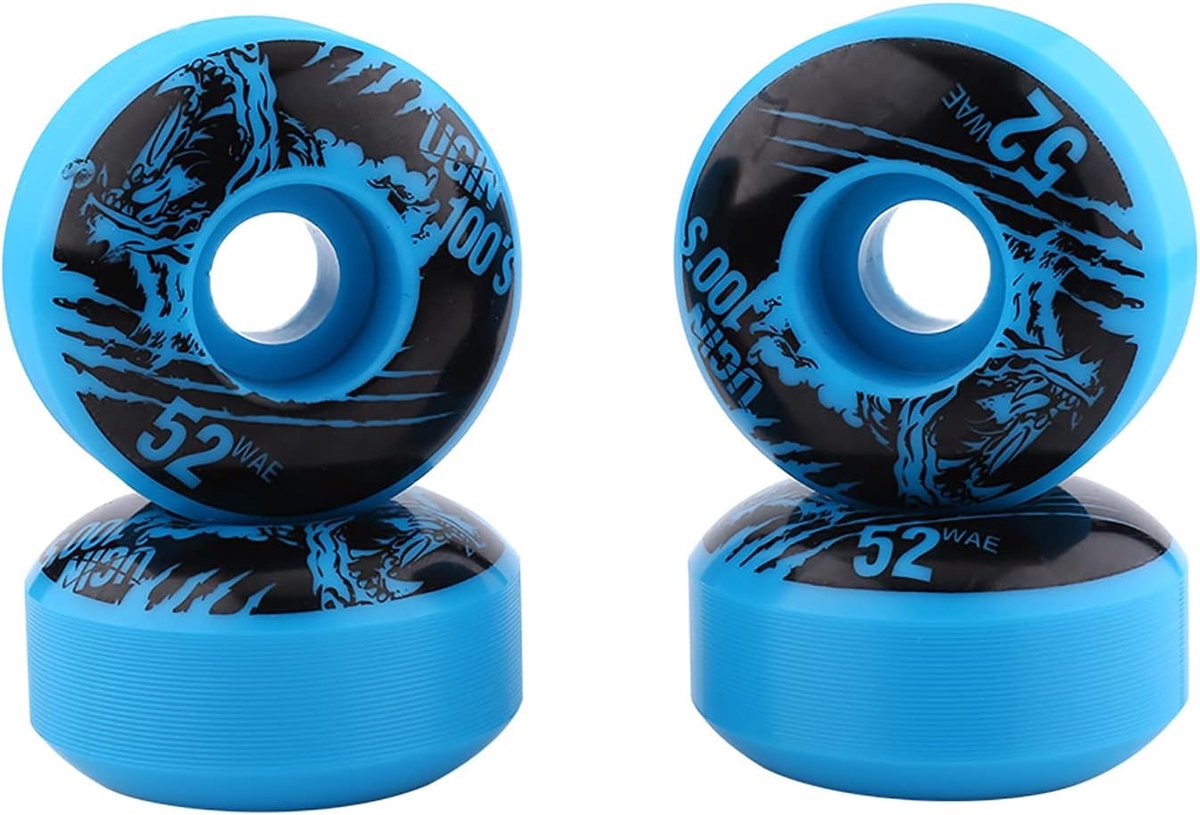 longboard wielen cruiser wielen buiten skaten zeer veerkrachtig pu 52 mm x 30 mm blauw